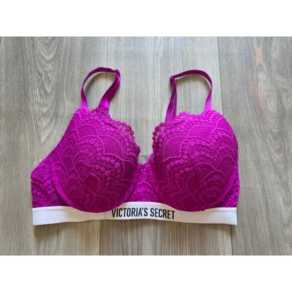 Victorias Secret Pink Lace Demi Double 34C - Picture 5 of 6